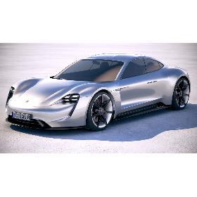 Porsche Mission E Concept 2015 Bonneville 3D model